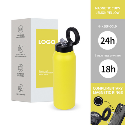 Magnetic Lid Stainless Steel Water Bottle – 750ml Insulated