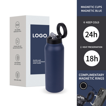 Magnetic Lid Stainless Steel Water Bottle – 750ml Insulated